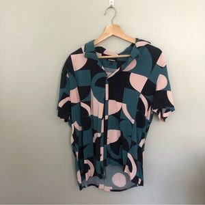 express fun colored button down size medium